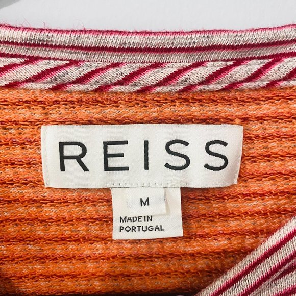 Reiss Red Striped Olsen Tee Size M - Picture 4 of 7
